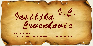 Vasiljka Crvenković vizit kartica